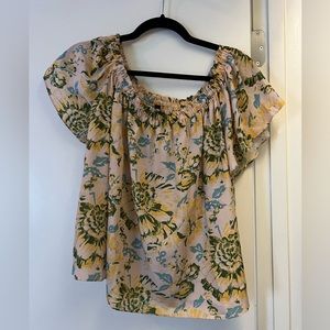 Anthropologie Off the Shoulder Blouse Size S